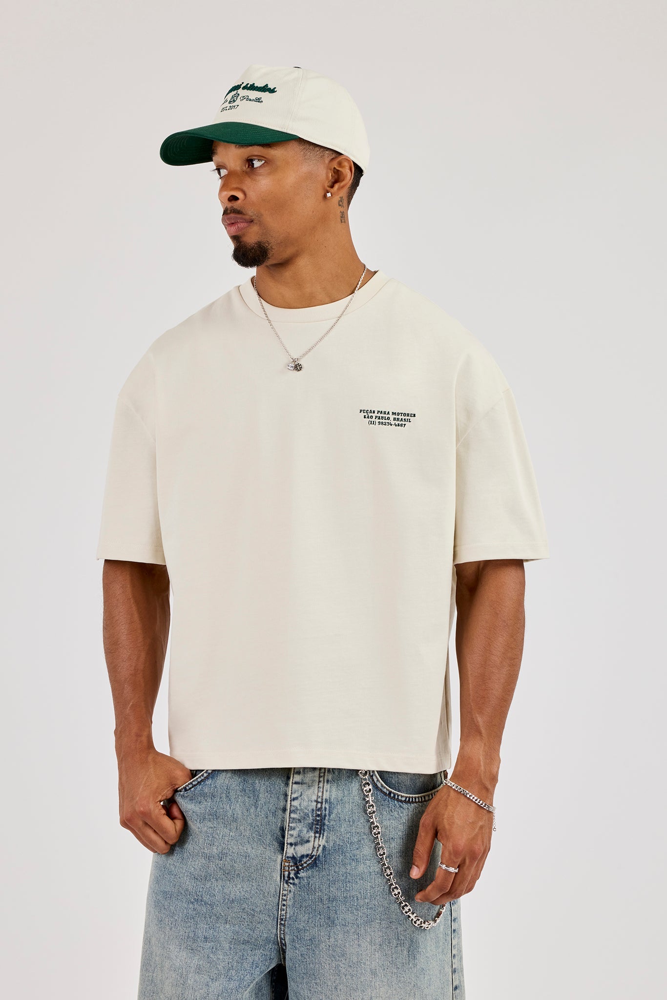 Sao Paulo Car Boxy T-Shirt - Off White